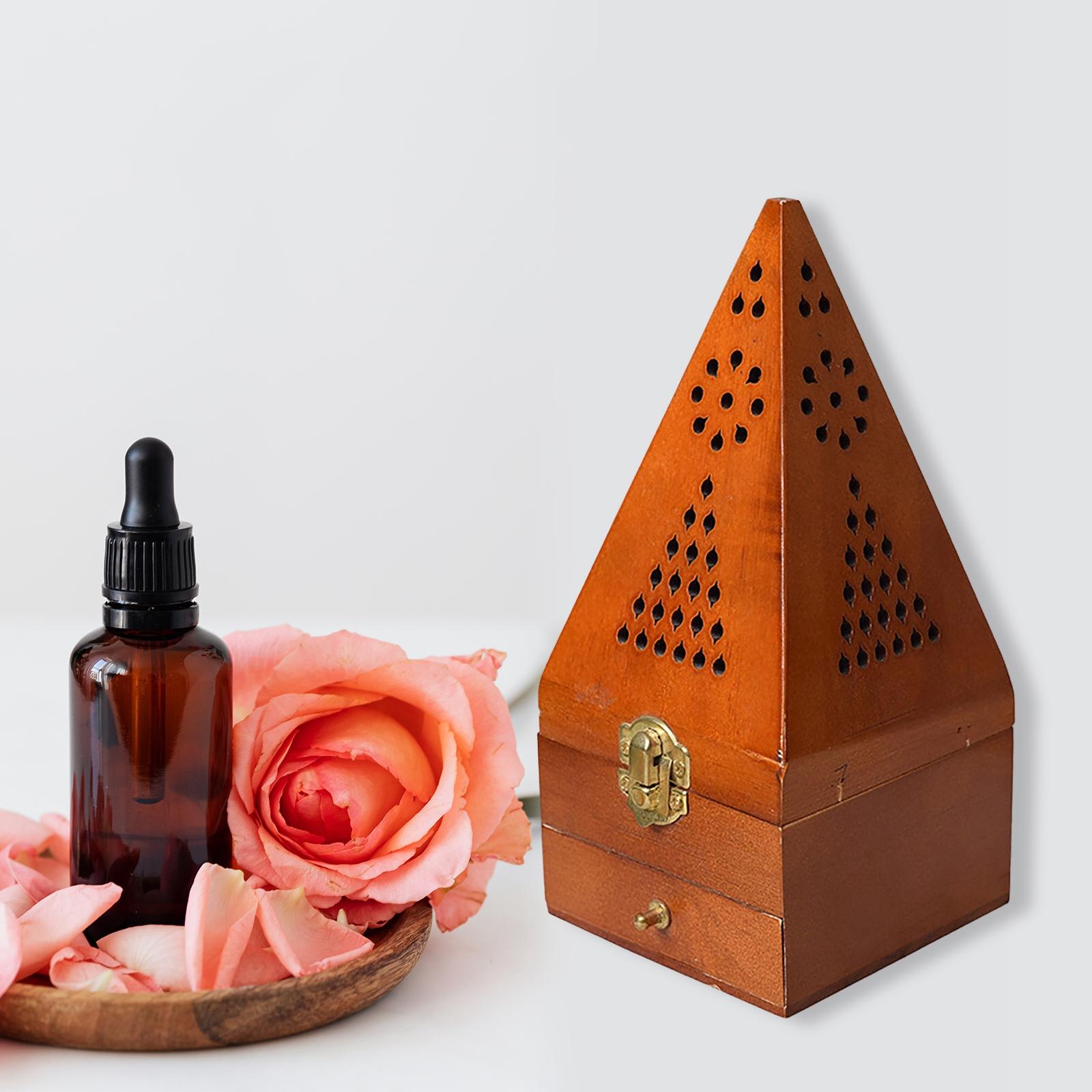 Home Fragrance Gift Box - أصحاب مخروط البخور الخشبي اليدوية الرماد