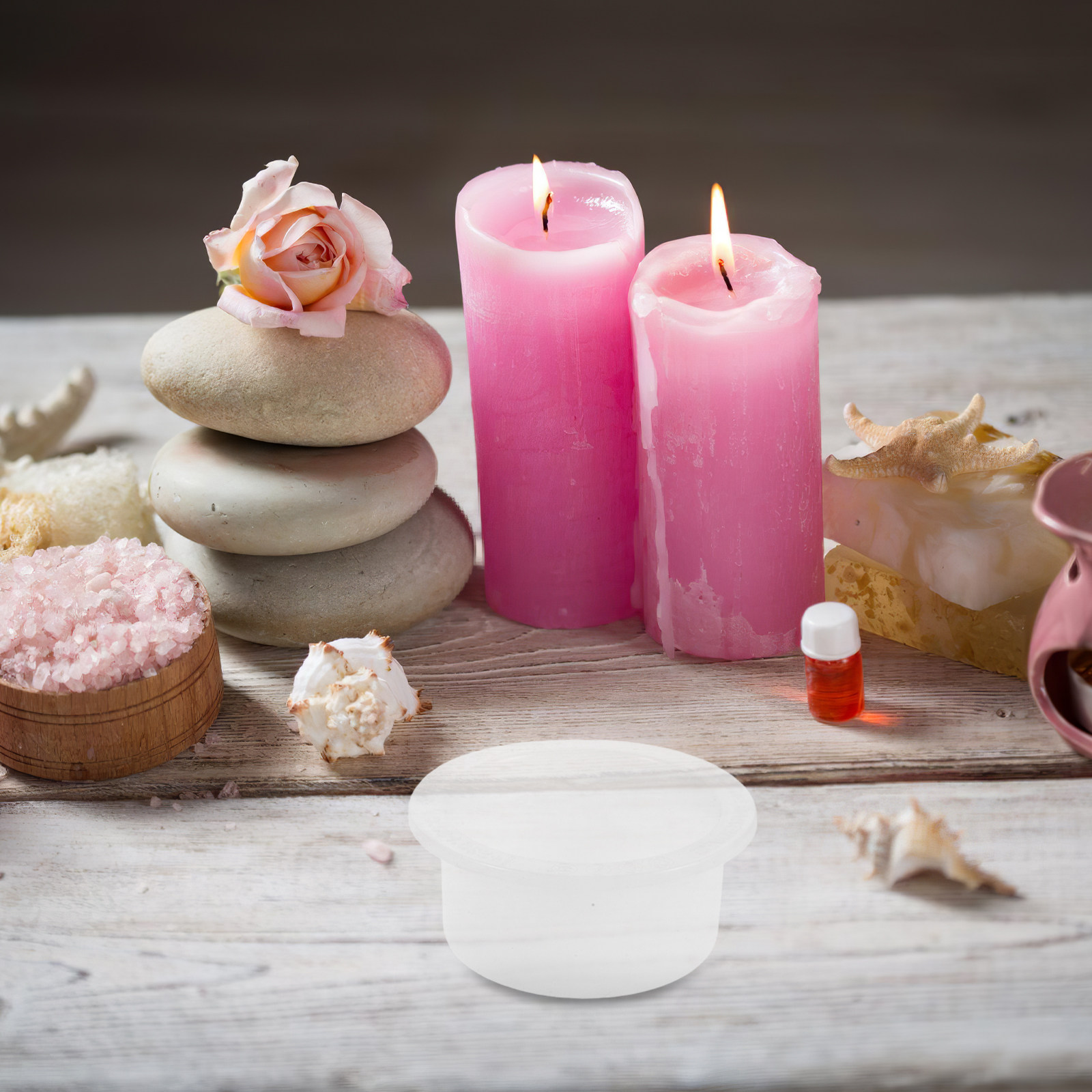 Wax Melt Burner - قطعتان من صواني السيليكون المدمجة للعلاج
