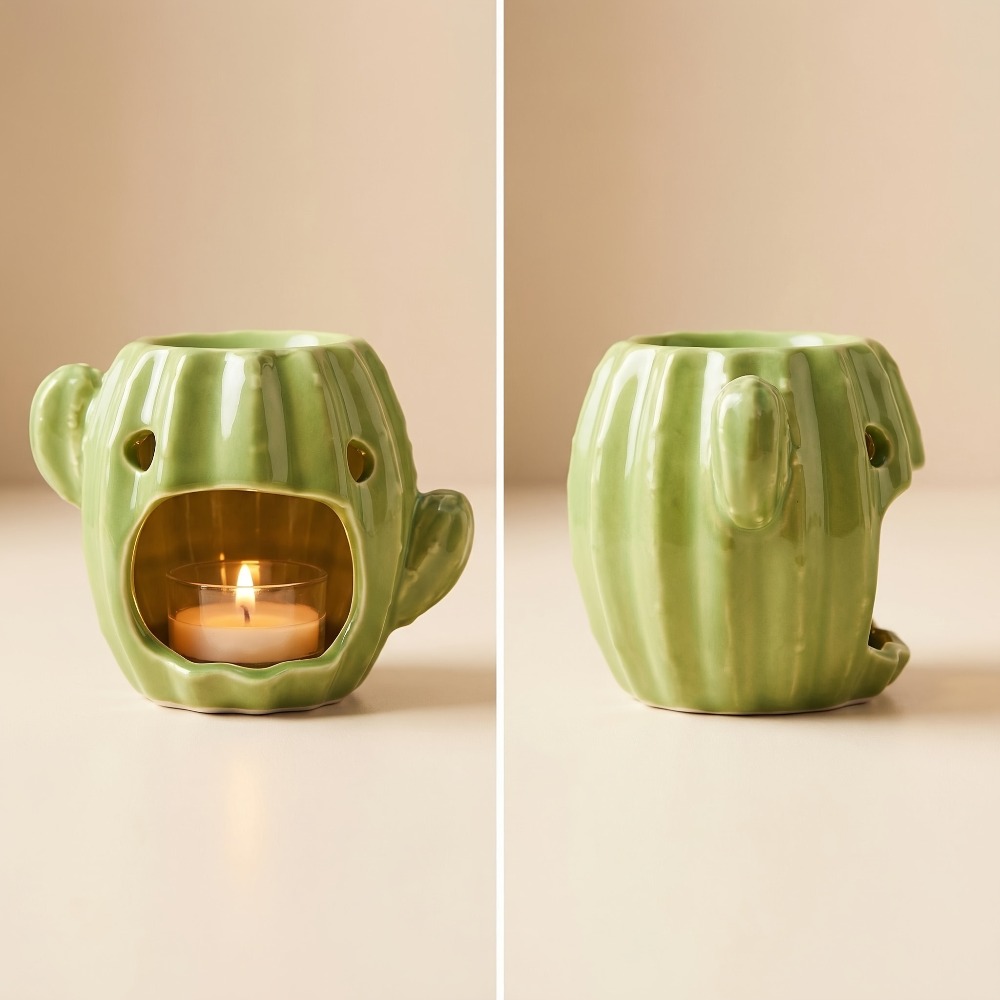 موقد زيت سيراميك على شكل صبار، - مراجعة Wax Melt Burner وسعره